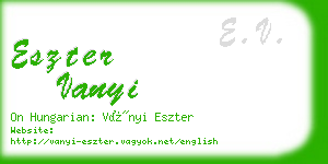 eszter vanyi business card